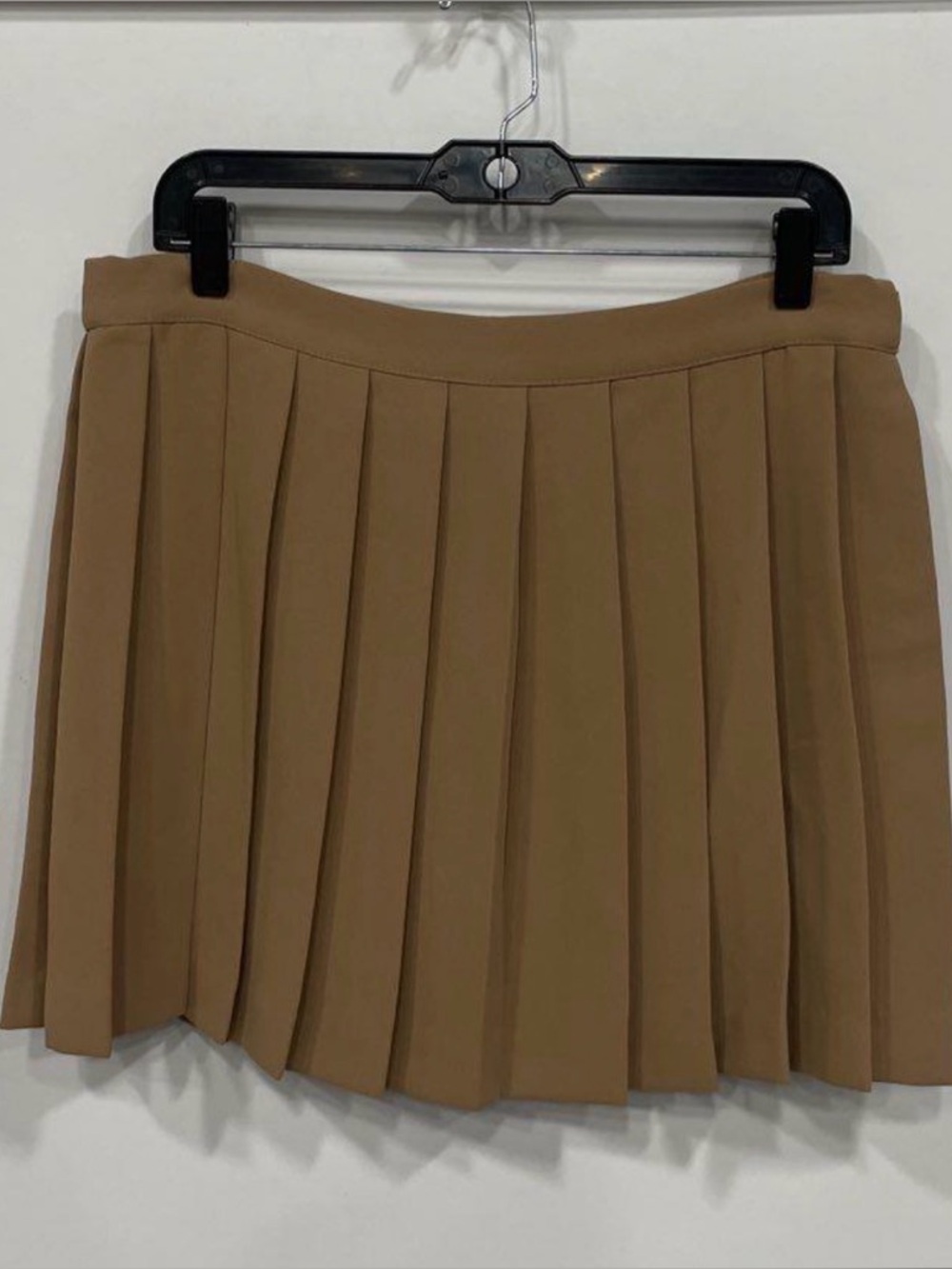 Gianni Bini Camel Pleated Mini Skirt